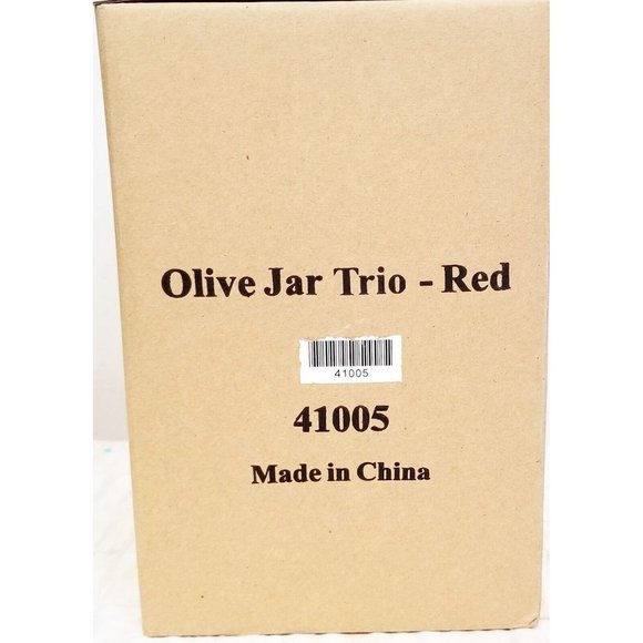 Southern Living Home Olive Jar Trio Red Vase Brown Greek Italian Mediterranean - Picture 3 of 12